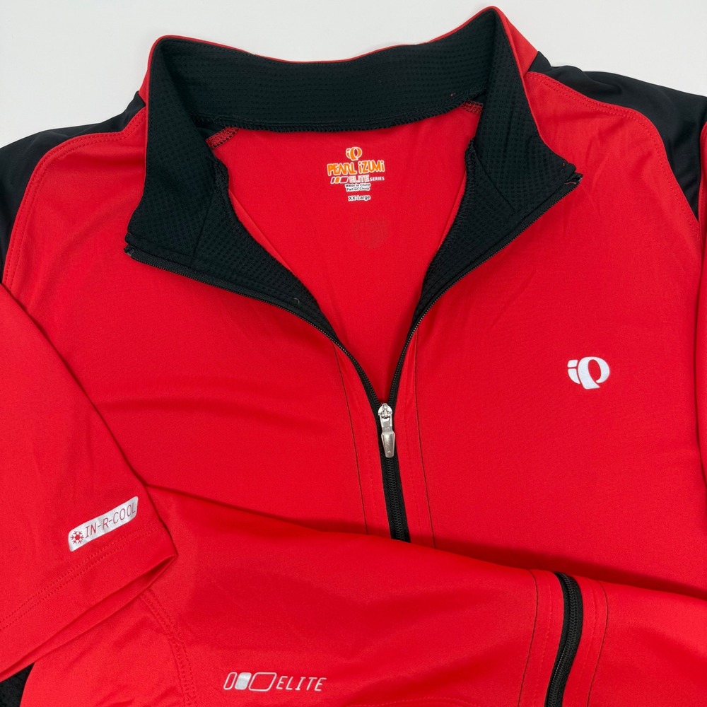 Pearl Izumi Elite Series Men XXL Red Black Full Zip Cycling Jersey 11121105